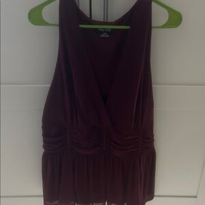 City Chic Burgundy Sleeveless Top